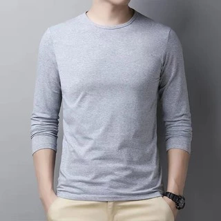 พร้อมส่งเสื้อยืดแขนยาวผู้ชายเสื้อยืดคอกลมผู้ชาย