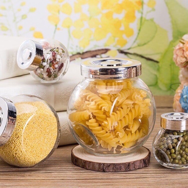 TILTING GLASS JAR - TWO BOTTOM JAR -180ml