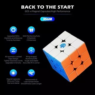 🔥แท้100%🔥 GAN356 M รูบิก รูบิค มีแม่เหล็ก GAN356M Cube GAN 356M Magnetic speed Magic Cube Rubik
