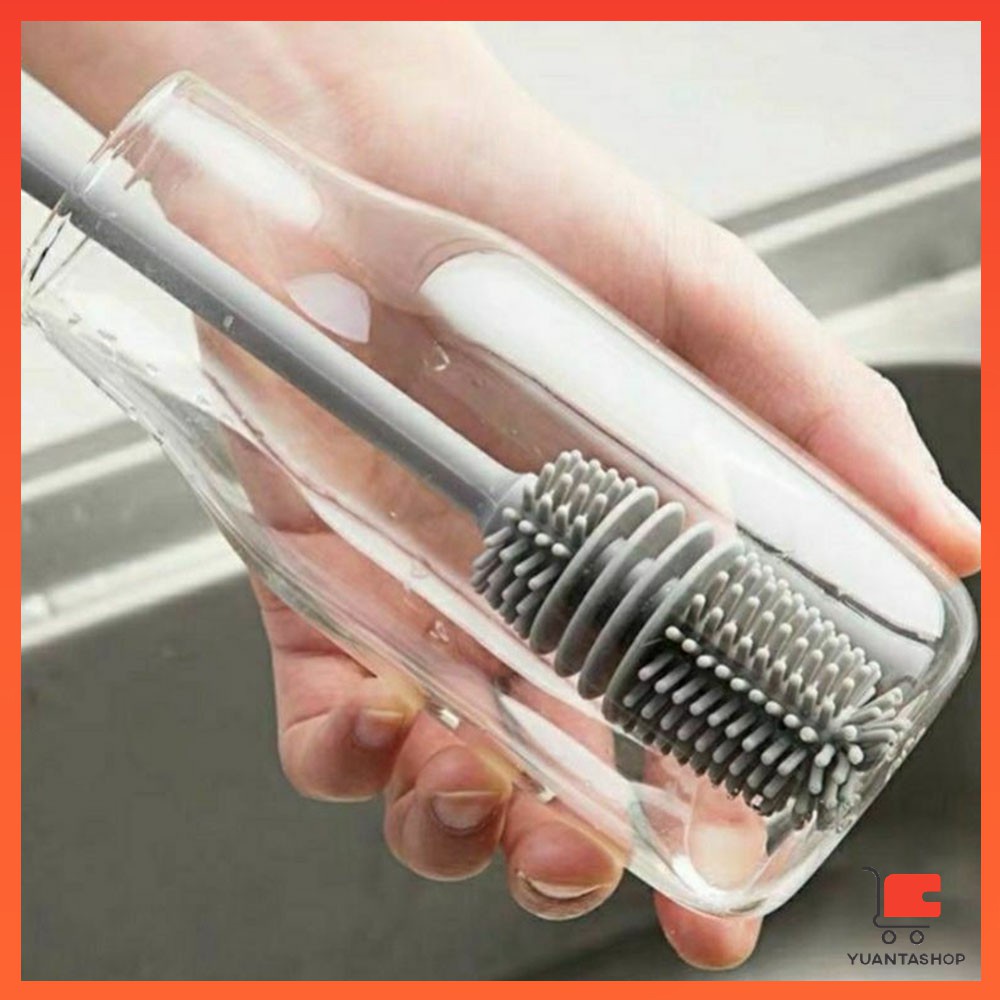 ซิลิโคน แปรงล้างขวดด้าม ยาว 32 cm อุปกรณ์ล้างขวดนม แปรงล้างขวด  พร้อมส่ง Bottle brush