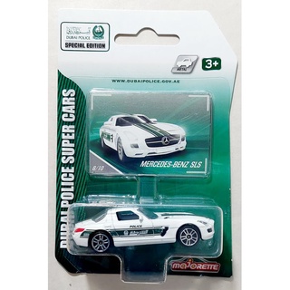 MA Majorette 🚩 Dubai Police Super Cars Mercedes Benz SLS Dubai ความยาวรถประมาณ 7.5 x 3.0 x 2.2 ซม การ์ดสวย แพ็คสวย