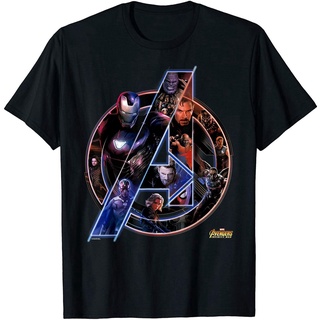 [COD]เสื้อยืดแขนสั้นลําลอง คอกลม ผ้าฝ้าย 100% พิมพ์ลาย Marvel movie hero Iron Man Wolverine Capn America War Neon Team ส