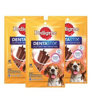 ว๊าว🍟 เพดดิกรี เดนต้าสติ๊ก สำหรับสุนัขพันธุ์กลาง รสเนื้อ 98 กรัม X 3 ซอง Pedigree Denta Stix Medium Beef 98 g x 3