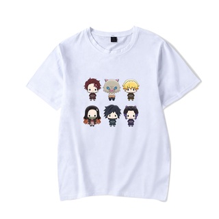 Tee Demon Slayer Kimetsu No Yaiba เสื้อยืดผ้าฝ้าย พิมพ์ลาย สำหรับผู้ชาย และผู้หญิง ลวดลาย DS015A