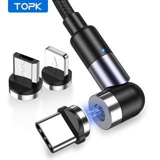 Topk AM59 สายชาร์จ Micro USB Type-C แบบหมุนได้ 540 °