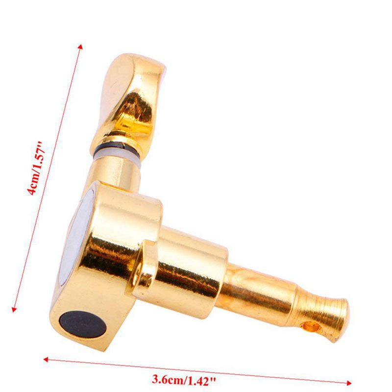 VERROUILLAGE หมุดจูนกีตาร์ ปุ่มด้านซ้ายและขวา สีทอง  6 ตัว Guitar COD - รูปที่ 2