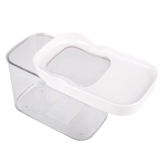 กล่องอาหารเหลี่ยมฝาสไลด์ LOC-TITE 1.1 ลิตร สีขาว  FOOD CONTAINER SLIDE LOC-TITE 1.1L WHITE