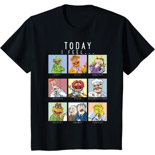 เสื้อยืดผ้าฝ้ายพรีเมี่ยม เสื้อยืด พิมพ์ลาย Disney The Muppets Today I Fell Box Up