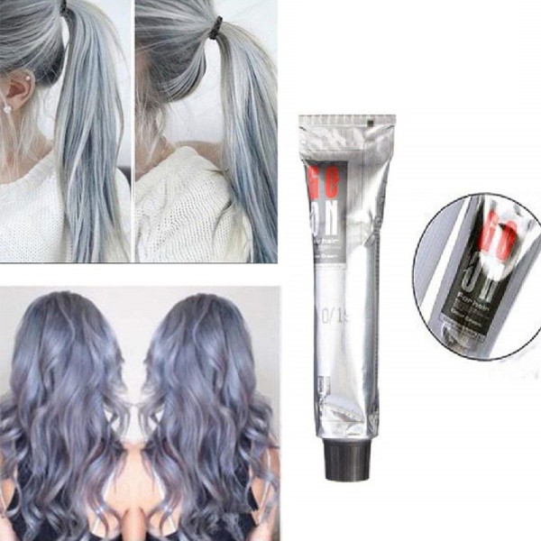 Super 100ml Light Gray Silver Gray Hair Dyes Hair Cream Wash