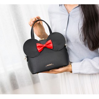 AXIXI Fashion Bag รุ่น Red Ribbon Earmuff สีดำ 12260BK