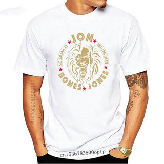 tshirtเสื้อยืดคอกลมฤดูร้อนใหม่ เสื้อยืดลําลอง แขนสั้น พิมพ์ลาย Jon Bones Jones Regular 5 สีดํา สไตล์วินเทจ สําหรับผู้ชาย