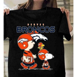 เสื้อยืดครอปเสื้อยืด พิมพ์ลายฟุตบอล Denver Broncos NFL สไตล์สปอร์ต สําหรับผู้ชายS-5XL