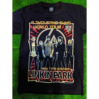 ผ้าฝ้าย 100%ROUNDเสื้อยืดพิมพ์ลาย Nts Linkin Park A Thousand Suns World Tour สไตล์ดั้งเดิมสําหรับผู้ชาย
 sizes-5xl