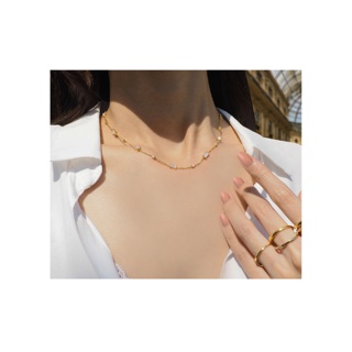 Shependence สร้อยโชคเกอร์ บาร์เก็ต&คริสตัล ( Baguette & Crystal Choker)