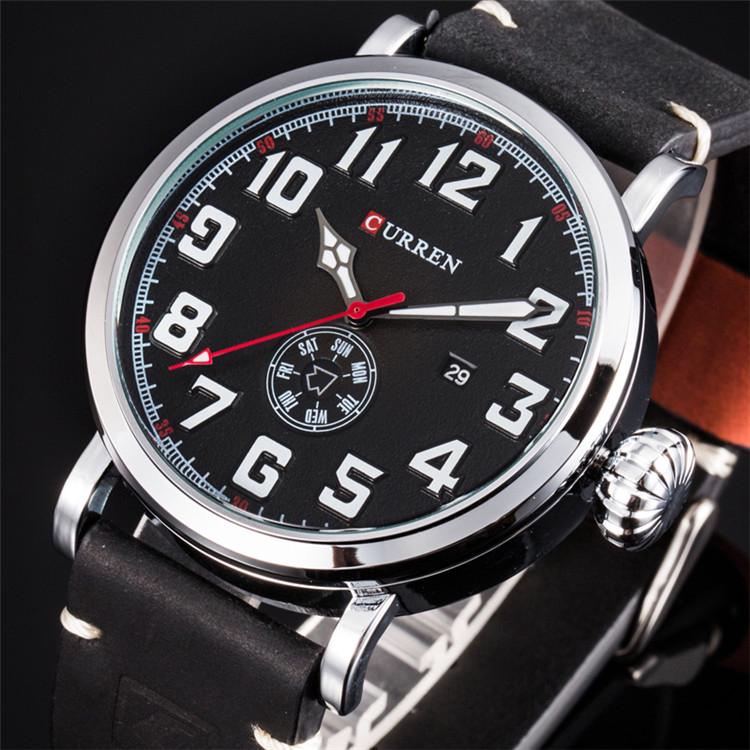 CURREN Fashion Men Watch Casual Business Wristwatch Date Week Quartz Genuine Leather Strap Male Clock Montre Homme Hombr