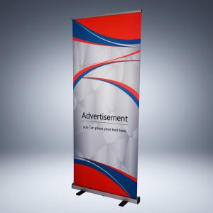 ป้ายโรลอัพ สแตน โครงอะลูมิเนียมแบบพกพา (ขนาด 80x200ซม.) Roll up Banner Stand (size80x200cm)