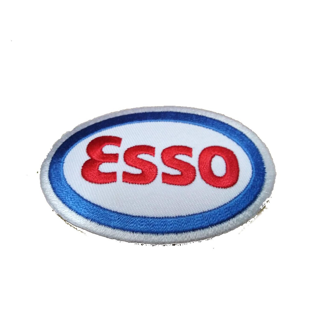 [ตัวรีด เย็บได้] Esso ป้ายติดเสื้อ logo Embroidered Sew Iron On Patches Badge