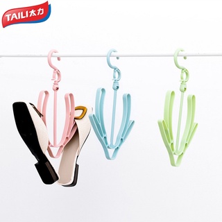 TAILI ที่ตากรองเท้า ที่แขวนรองเท้า แบบพลาสติก แขวนต่อกันได้ ขนาด 30x19 ซม. Shoes Drying Hanger