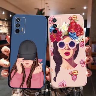 เคสโทรศัพท์มือถือ ขอบสี่เหลี่ยม ลาย Beauty Girls สําหรับ OPPO A16 A94 A53 A15 A12 AX7 A52 A72 A92 A74 A54 5G