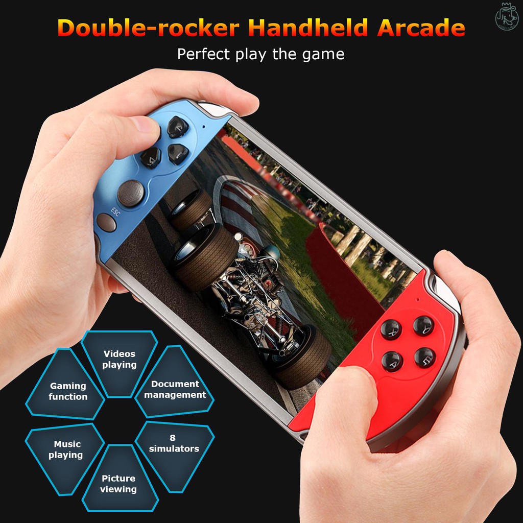 X7 4.3 Inch Video Console Game Players Portable Game Double Rocker 8gb ...