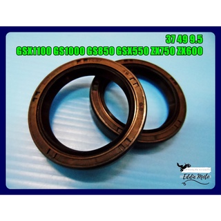 SUZUKI GSX1100 GS1000 GS850 GSX550 ZX750 ZX600 SEAL SHOCK (37 49 9.5) SEAL SHOCK SET PAIR  // ซีลโช๊ค 37 49 9.5 (1 คู่)