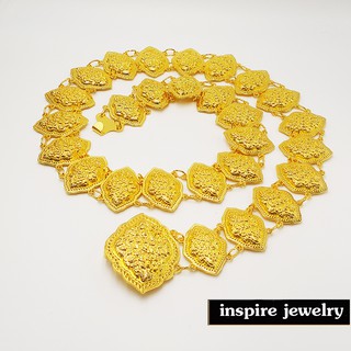 Inspire Jewelry ,ชุดไทย เข็มขัด ปราณีตมาก งานแฟชั่น สีทอง สำหรับประดับชุดไทย สวยหรู เหมาะกับการแต่งกายที่สวยงาม