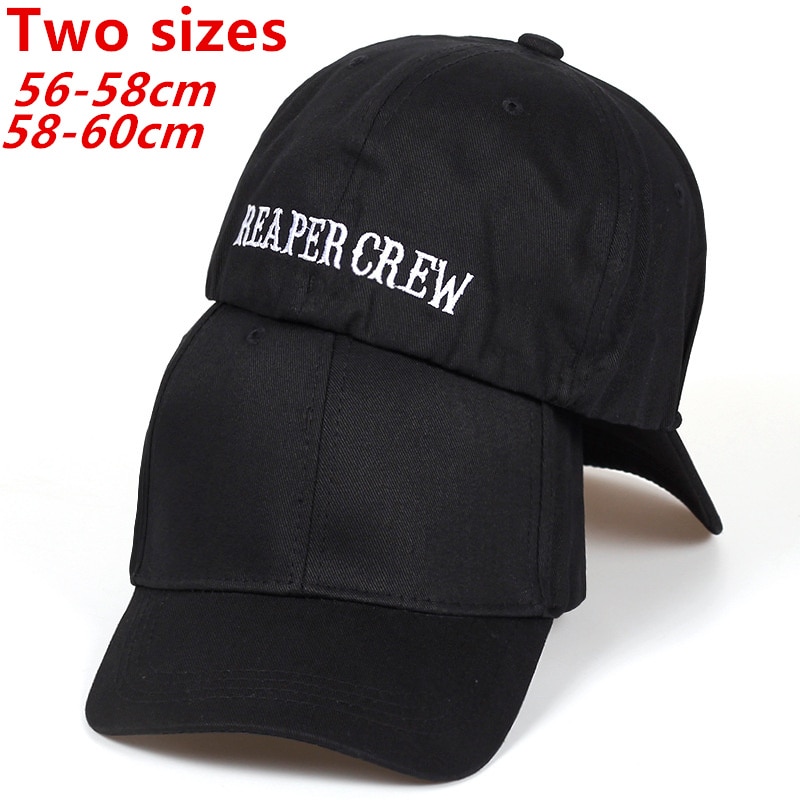 Black Hats Sons of Anarchy for Reaper Crew Fitted Baseball Cap Women Men Letters Embroidered Hat Hip Hop Hats ราคา ถูกที่สุด ดีลบีเคเค