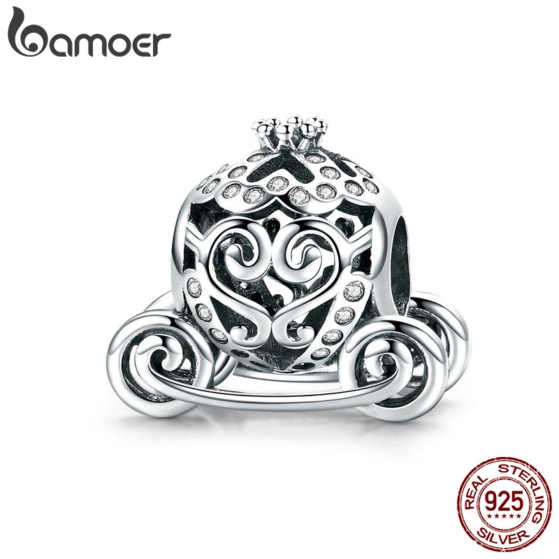 BAMOER Pumpkin Car Charm 925 Silver Bracelet Accessories SCC792