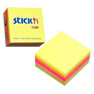 กระดาษโน้ต Neon 3"x3" คละสี สติก เอ็น 21012 Neon note paper, 3 "x3", assorted colors, Sticky 21012