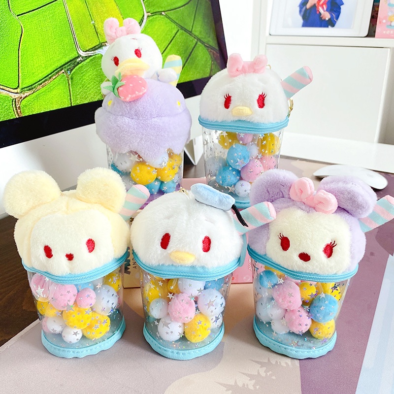 พวงกุญแจจี้ตุ๊กตา Disney Blind Box Bobo Ball Mickey Minnie Donald Daisy