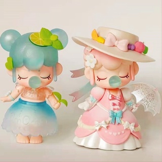 【ของแท้】โมเดลตุ๊กตาฟิกเกอร์ Rolife Nanci Dream Teatime Series Blind Box ของขวัญ สําหรับตกแต่ง