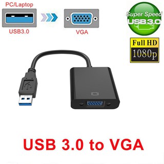 สายเคเบิ้ลUsb 3 . 0 2 . 0 To Vga Usb 3 . 0 To Vga Usb 3 . 0 อะแดปเตอร์แปลงสายเคเบิ้ลสำหรับคอมพิวเตอร์