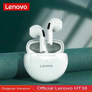 Lenovo หูฟังบลูทูธไร้สาย HT38 TWS พร้อมไมโครโฟนกันน้ํา ios Android 9D