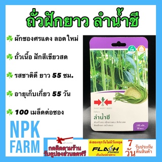 ผักซอง ศรแดง ถั่วฝักยาว ลำน้ำชี จำนวน 100 เมล็ด/ซอง เมล็ดพันธุ์ ลอตใหม่ ถั่วเนื้อ ฝักสีเขียว คุณภาพฝักดี ต้นแข็งแรง