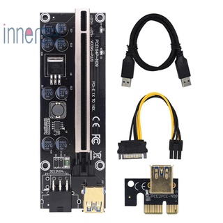 [Innerset] การ์ดไรเซอร์ Pci Express Riser Card 1X To 16X Pci-E Extender Usb 3.0 สายเคเบิ้ล 6 พิน