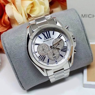 MICHAEL KORSBradshaw Silver Crystal Pave Dial Unisex Watch MK6320