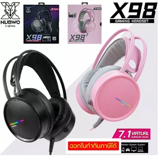 หูฟังเกมมิ่ง Nubwo X98 Gaming Headset 7.1 Virtual Surround Sound USB