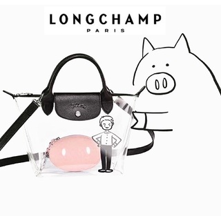 🍒💯🔥 Longchamp Transparent pig bag womens bag  กระเป๋าใส่หมูใสผู้หญิง