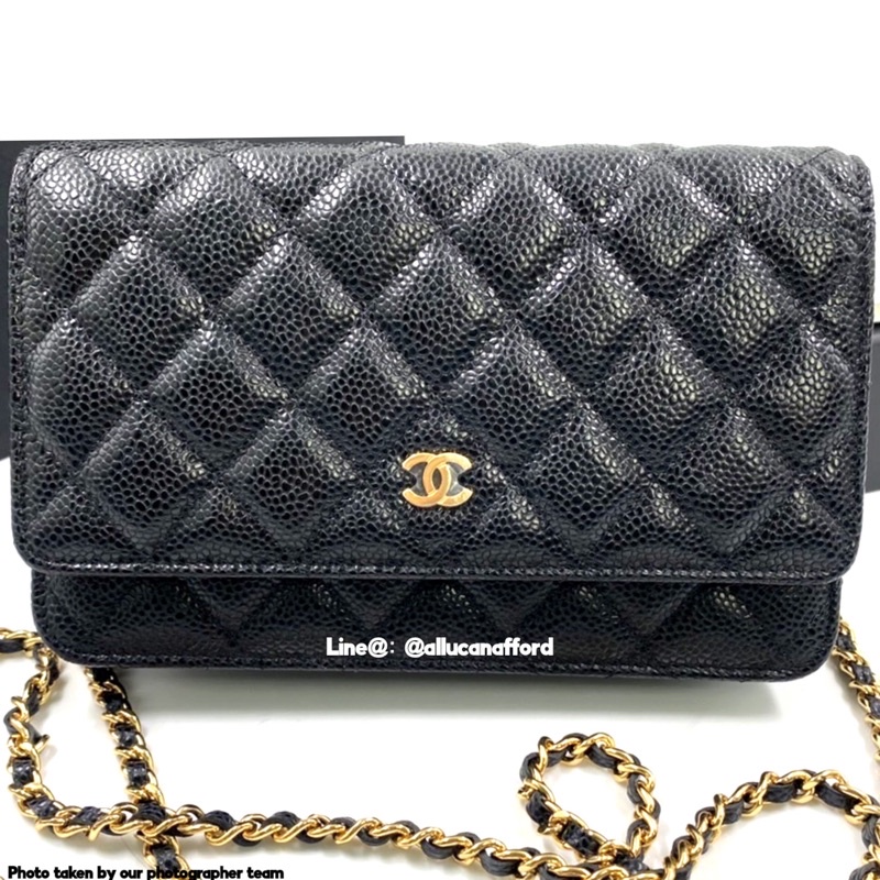 New Chanel WOC 7.5” Black Caviar GHW (MICROCHIP)  | ร้านนี้ขายแต่สินค้าของแท้ 100%