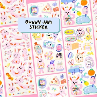 สติกเกอร์ บันนี่แจม Bunny Jam Sticker | Hellohappychu 👀💘