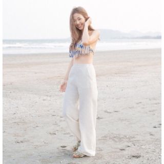 กางเกงผ้าคอลตอน ทรงขาบาน 👖