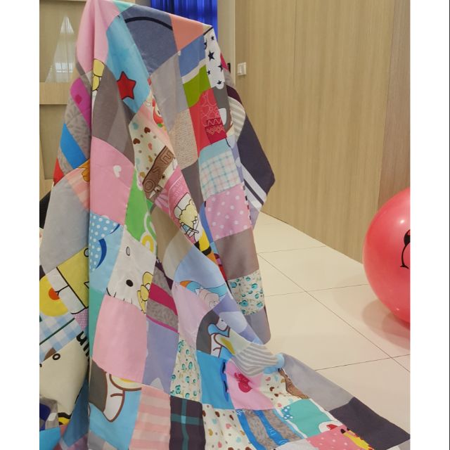 ผ้าห่มทํางานแพทช์ผ้าฝ้าย 100% saiz 60x72inch