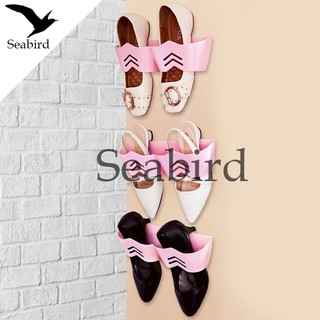 Seabird ที่เก็บรองเท้าแบบติดผนัง ไม่ต้องเจาะผนัง ที่แขวนเก็บรองเท้า แพ็ค3ชิ้น สีชมพู สีฟ้า