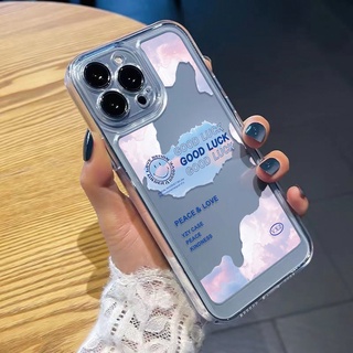 เคส TPU Space Case อ่อนอะคริลิค For i 11 13 7 8 14Plus 12 13 11 14 Pro Max X XS Max 11 13 12 Pro 7 8 SE 2020 ใสเคสมือถือ