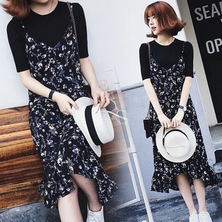 ♡ พร้อมส่ง ♡ Floral Leaf Dress