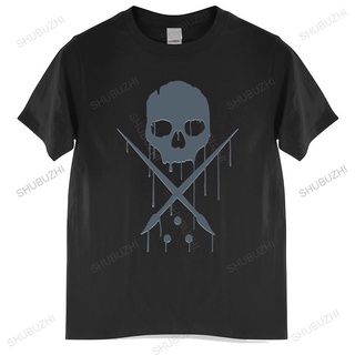 เสื้อยืดผ้าฝ้ายพรีเมี่ยม เสื้อยืดผ้าฝ้าย พิมพ์ลาย INKED BLACK SKULL TATTOO INK SCENE ขนาดใหญ่ แฟชั่นฤดูร้อน สําหรับผู้ชา