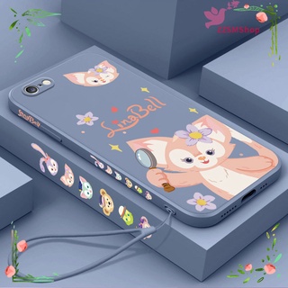 เคส iPhone 6 6S 7 8 6 Plus 6S Plus 7 Plus 8 Plus เคสโทรศัพท์ ซิลิโคน TPU นิ่ม เรียบง่าย กระดิ่ง Lina ขอบตรง เคสป้องกัน