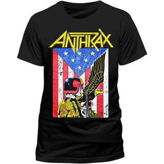 คอลูกเรือเสื้อยืดคอกลมAnthrax เสื้อยืดลําลอง แขนสั้น ทรงสลิมฟิต ลาย Dread Eagle คุณภาพสูง เหมาะกับฤดูร้อน สําหรับผู้ชายผ