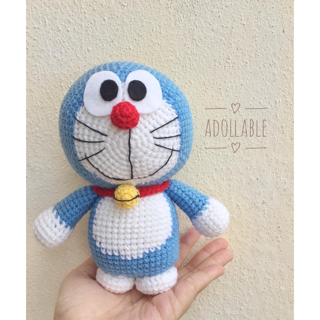 Doraemon amigurumi crushion Doraemon ตุ๊กตาโครเชต์แฮนด์เมด