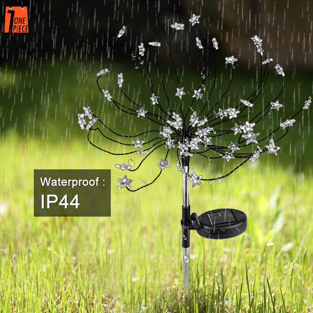 HOT! Solar Energy Star Fairy Bouquet Dandelion Lights Star Firework ...